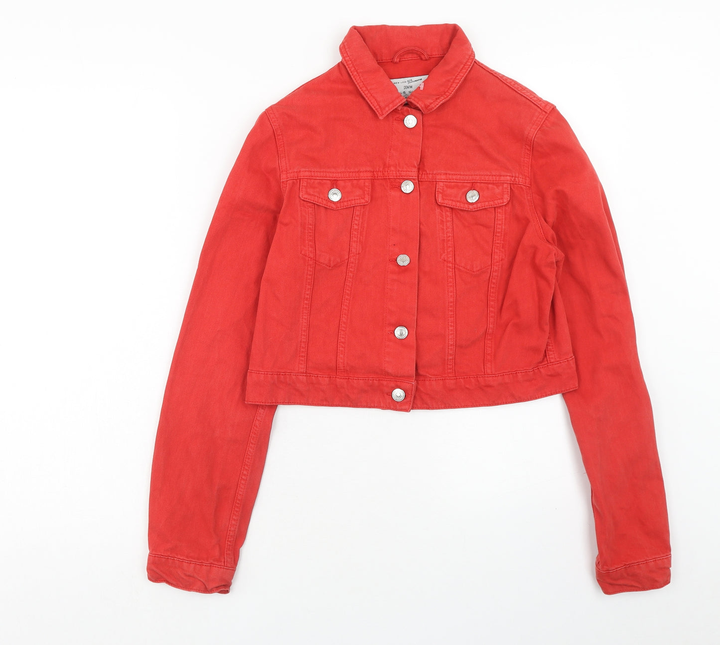 F&F Girls Red Jacket Size 14-15 Years Button