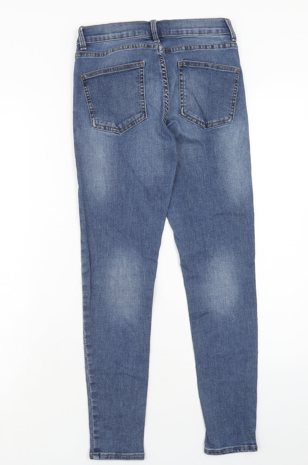 Red Herring Womens Blue Cotton Skinny Jeans Size 8 Regular Zip