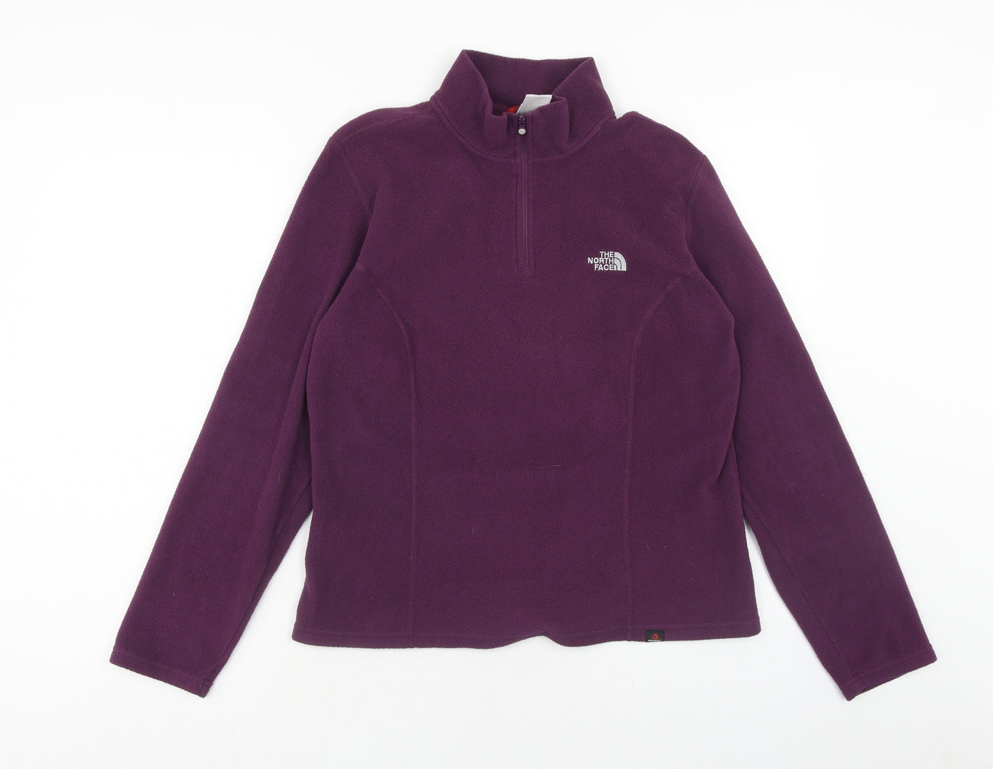 The North Face Womens Purple Polyester Pullover Sweatshirt Size L Zip
