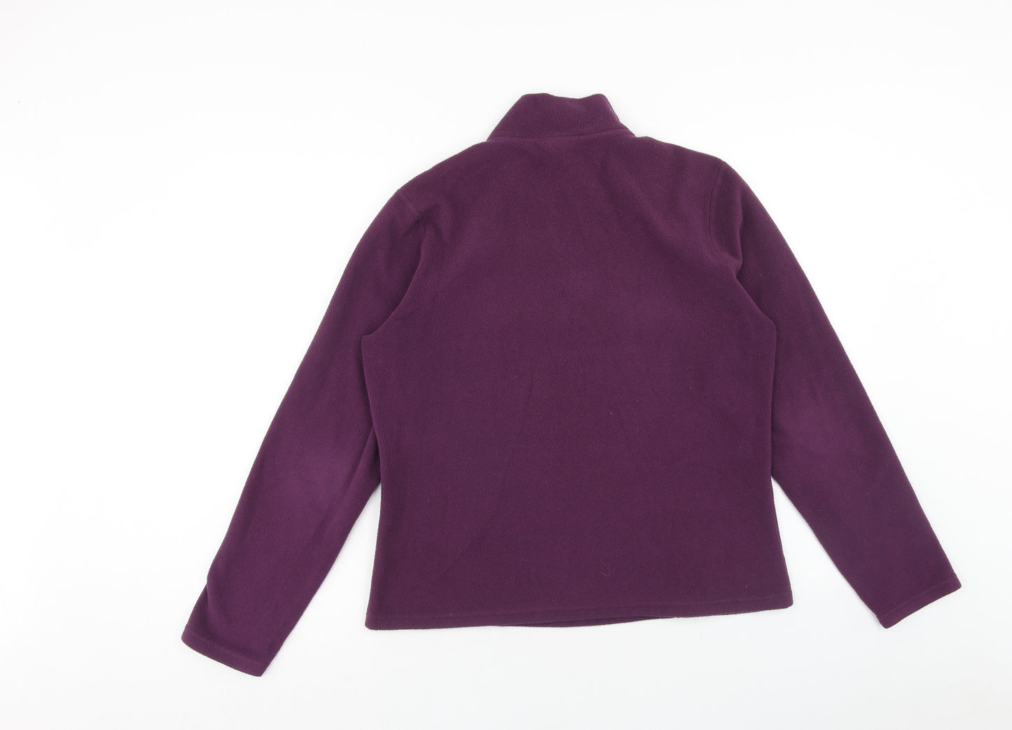 The North Face Womens Purple Polyester Pullover Sweatshirt Size L Zip