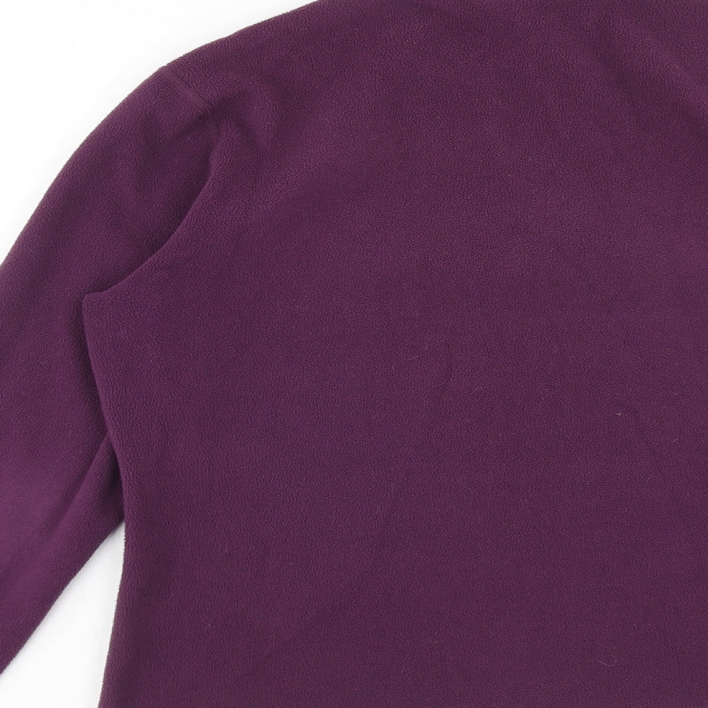 The North Face Womens Purple Polyester Pullover Sweatshirt Size L Zip