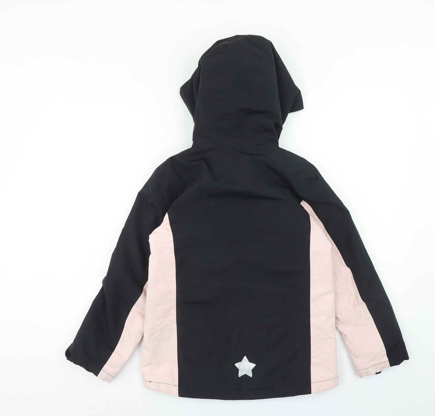 F&F Girls Black Windbreaker Jacket Size 9-10 Years Zip