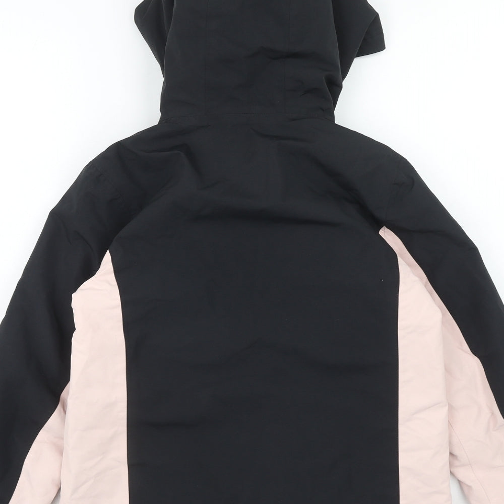 F&F Girls Black Windbreaker Jacket Size 9-10 Years Zip