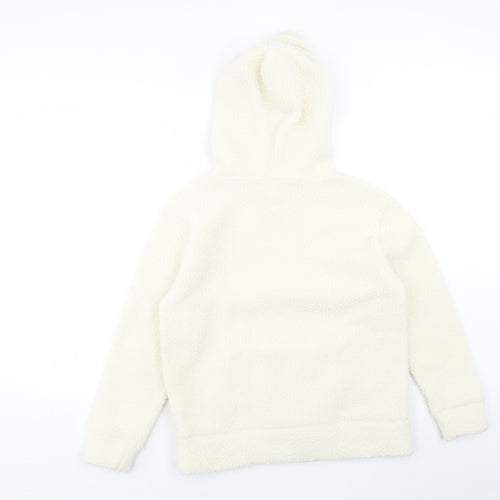 Gap Girls Ivory Polyester Pullover Hoodie Size 12 Years Pullover