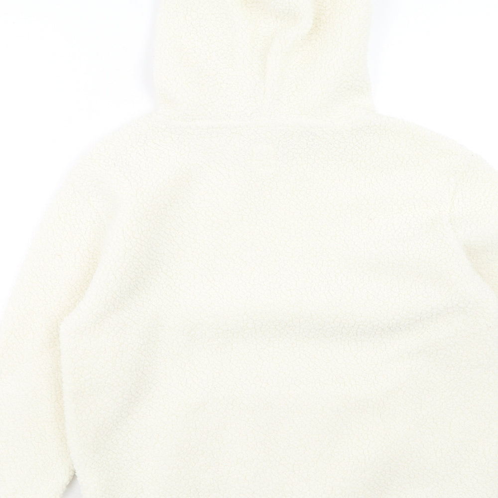 Gap Girls Ivory Polyester Pullover Hoodie Size 12 Years Pullover