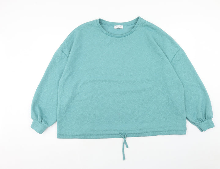 Papaya Womens Blue Polyester Pullover Sweatshirt Size XL Pullover