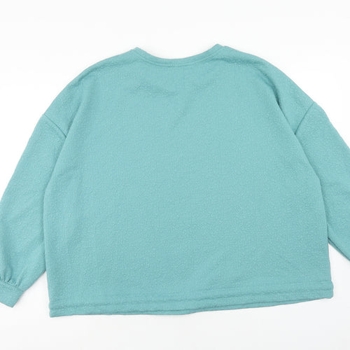 Papaya Womens Blue Polyester Pullover Sweatshirt Size XL Pullover