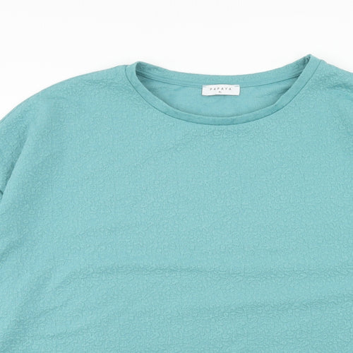 Papaya Womens Blue Polyester Pullover Sweatshirt Size XL Pullover