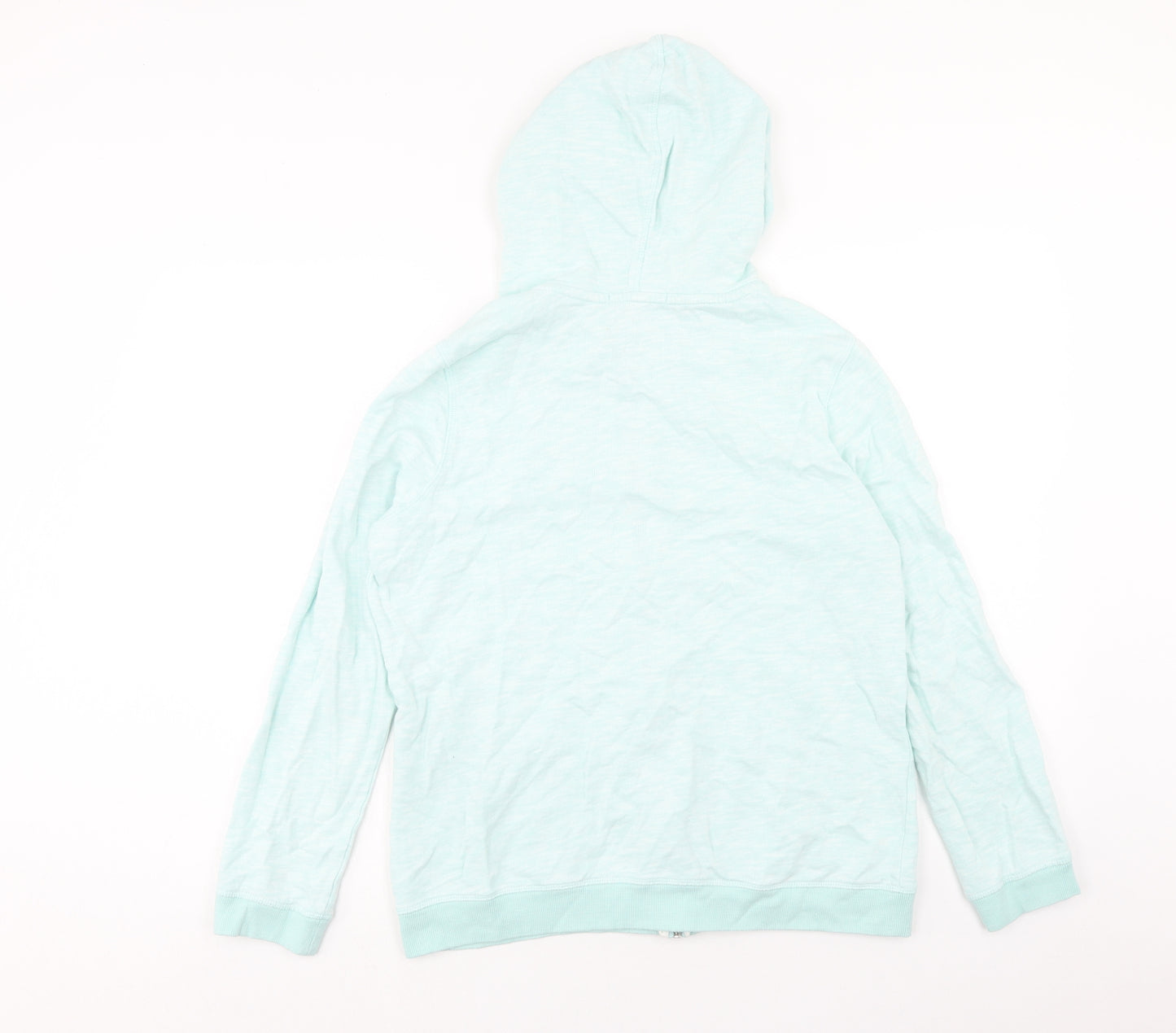 George Womens Blue Cotton Full Zip Hoodie Size 16 Zip