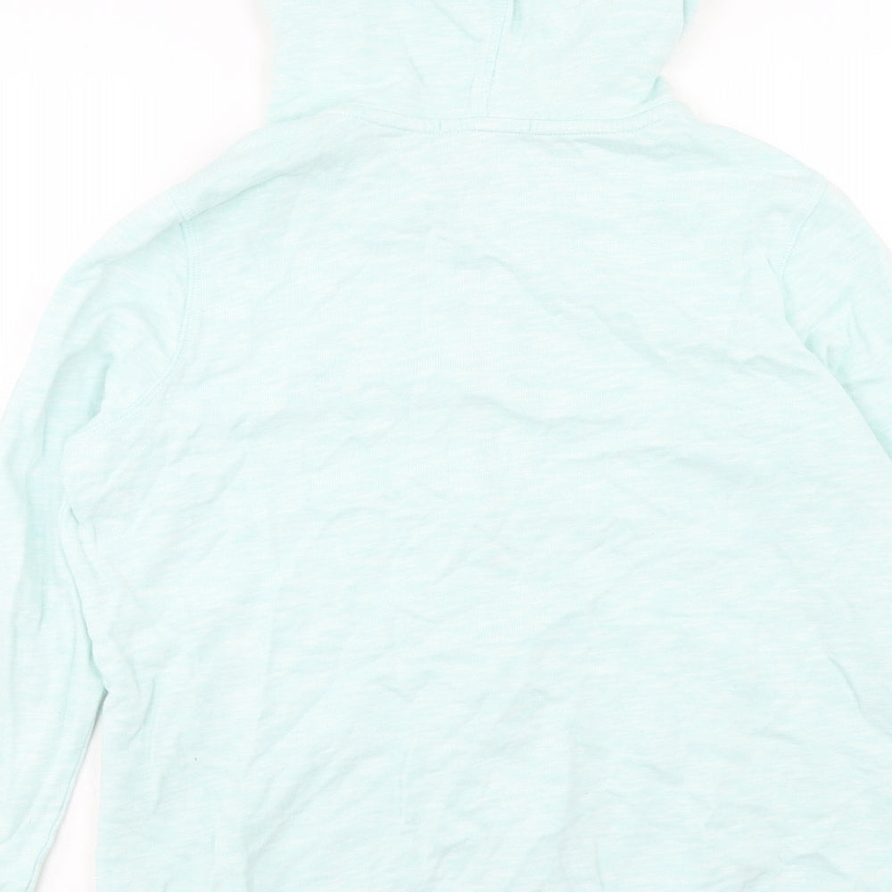 George Womens Blue Cotton Full Zip Hoodie Size 16 Zip