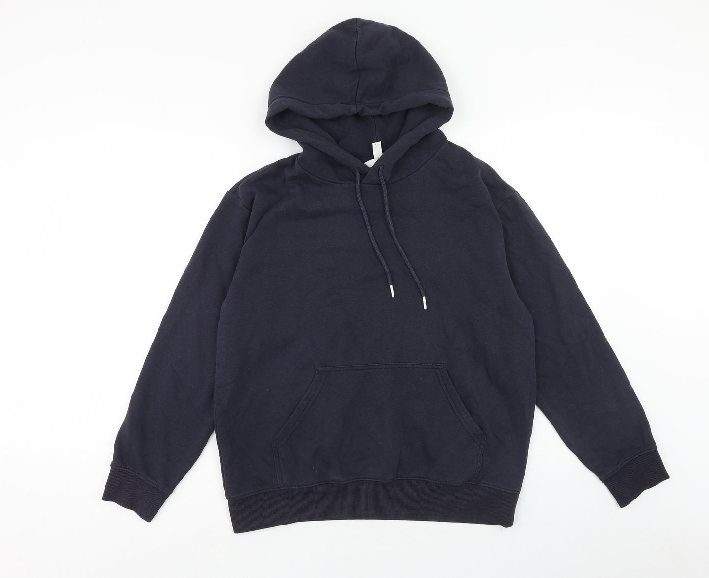H&M Mens Blue Cotton Pullover Hoodie Size S