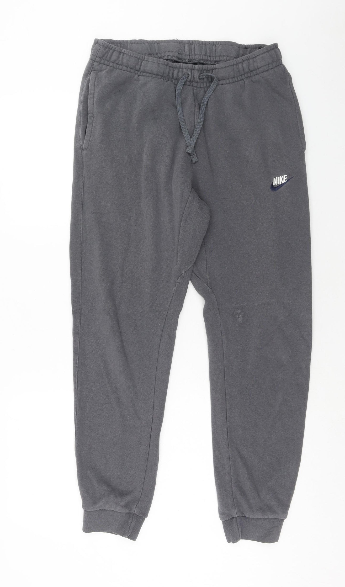 Nike Mens Grey Cotton Sweatpants Trousers Size M Regular Drawstring