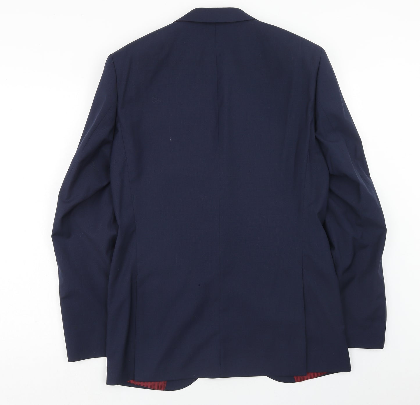 Red Select Mens Blue Polyester Jacket Blazer Size 38 Regular