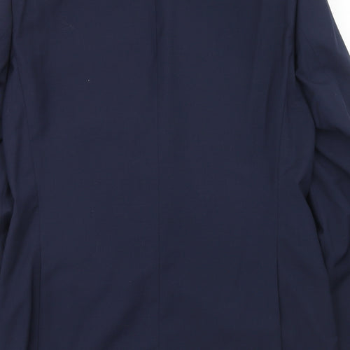 Red Select Mens Blue Polyester Jacket Blazer Size 38 Regular