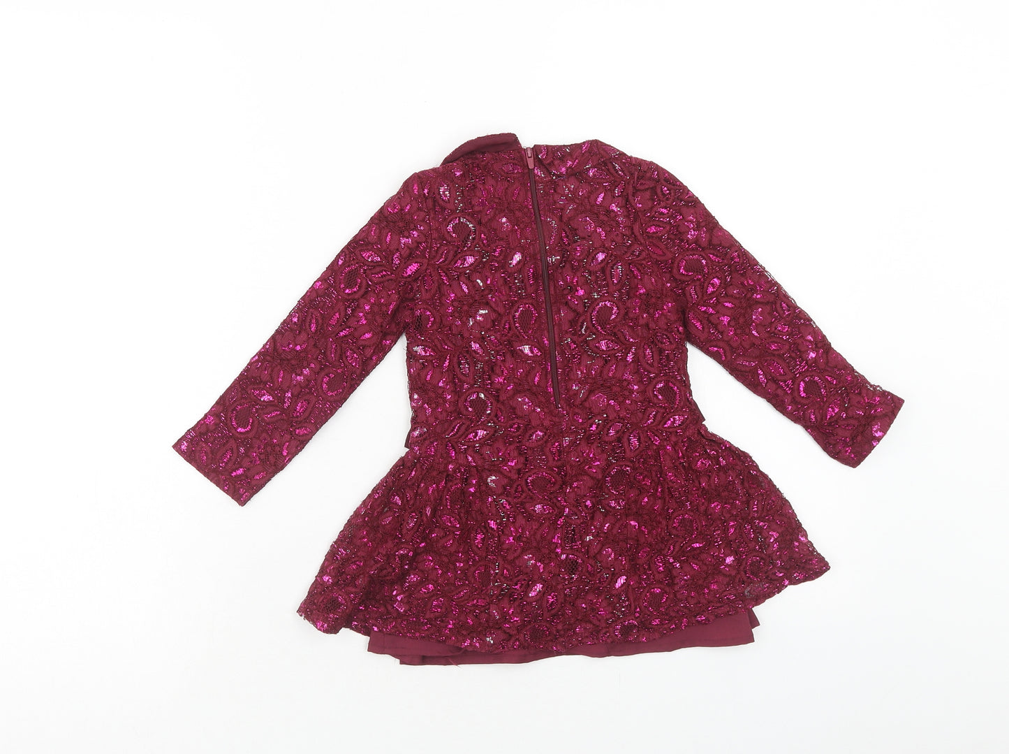 TU Girls Purple Polyester A-Line Size 2-3 Years Collared Zip