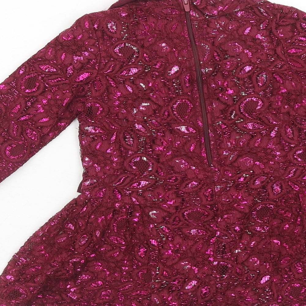 TU Girls Purple Polyester A-Line Size 2-3 Years Collared Zip
