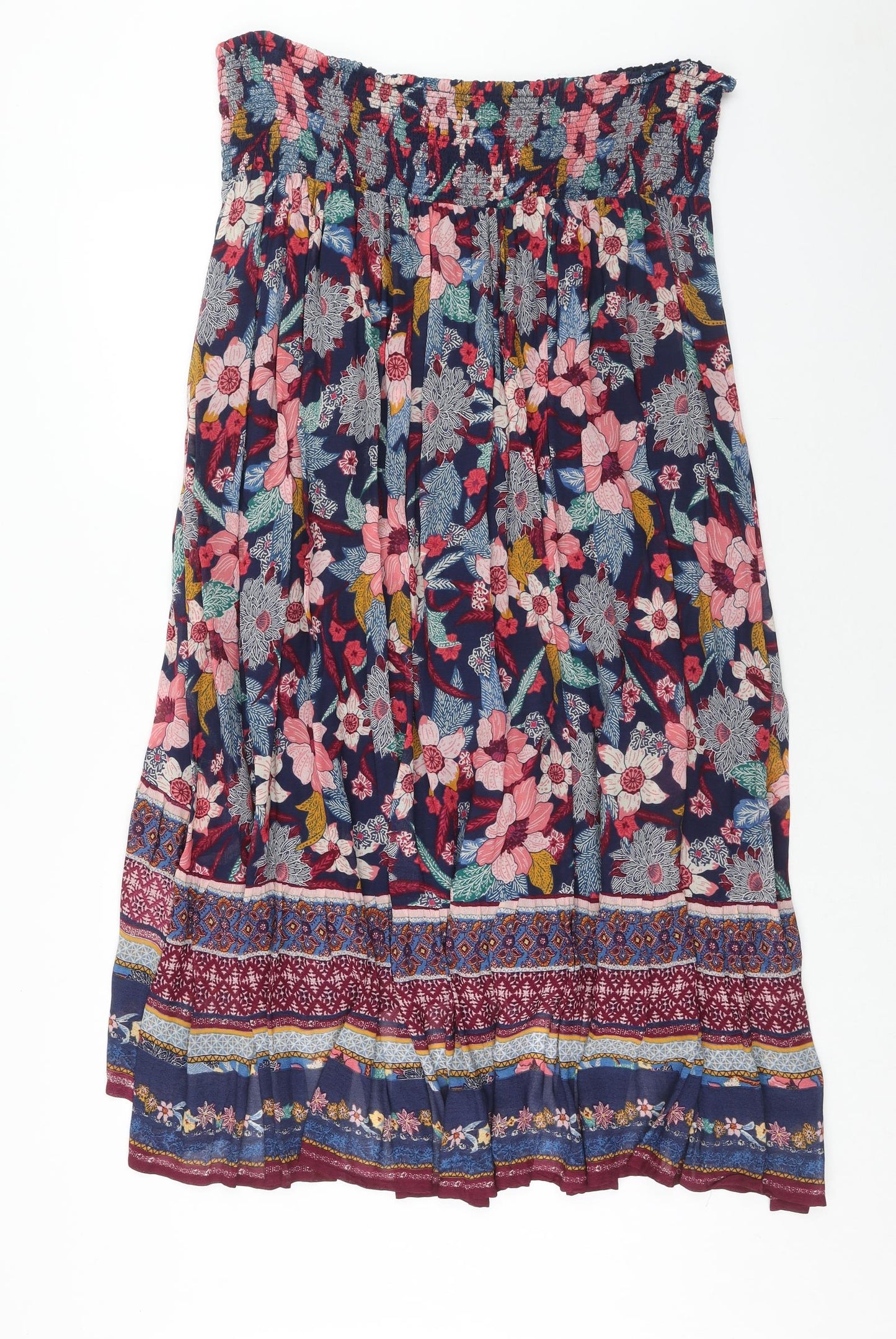 Monsoon Womens Multicoloured Geometric Viscose Peasant Skirt Size XL
