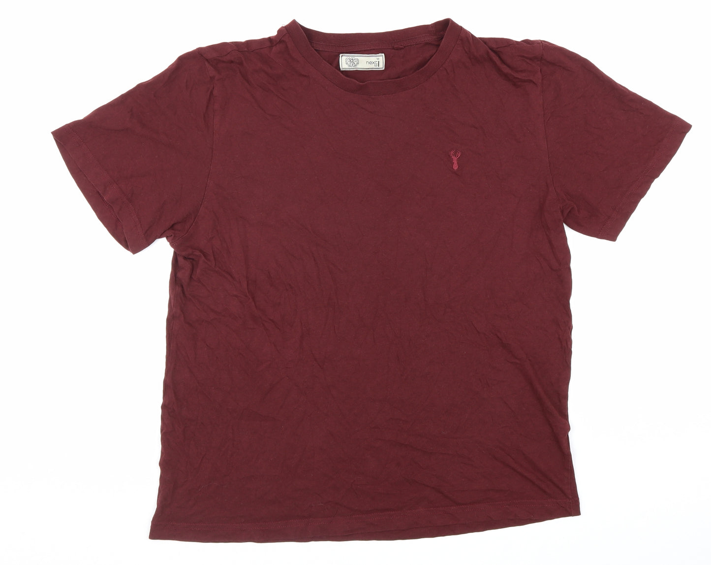 NEXT Mens Red Cotton T-Shirt Size M Round Neck