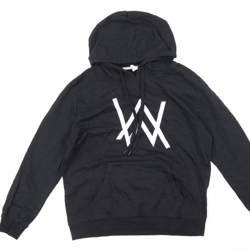 Agary & Easy Mens Black Cotton Pullover Hoodie Size M