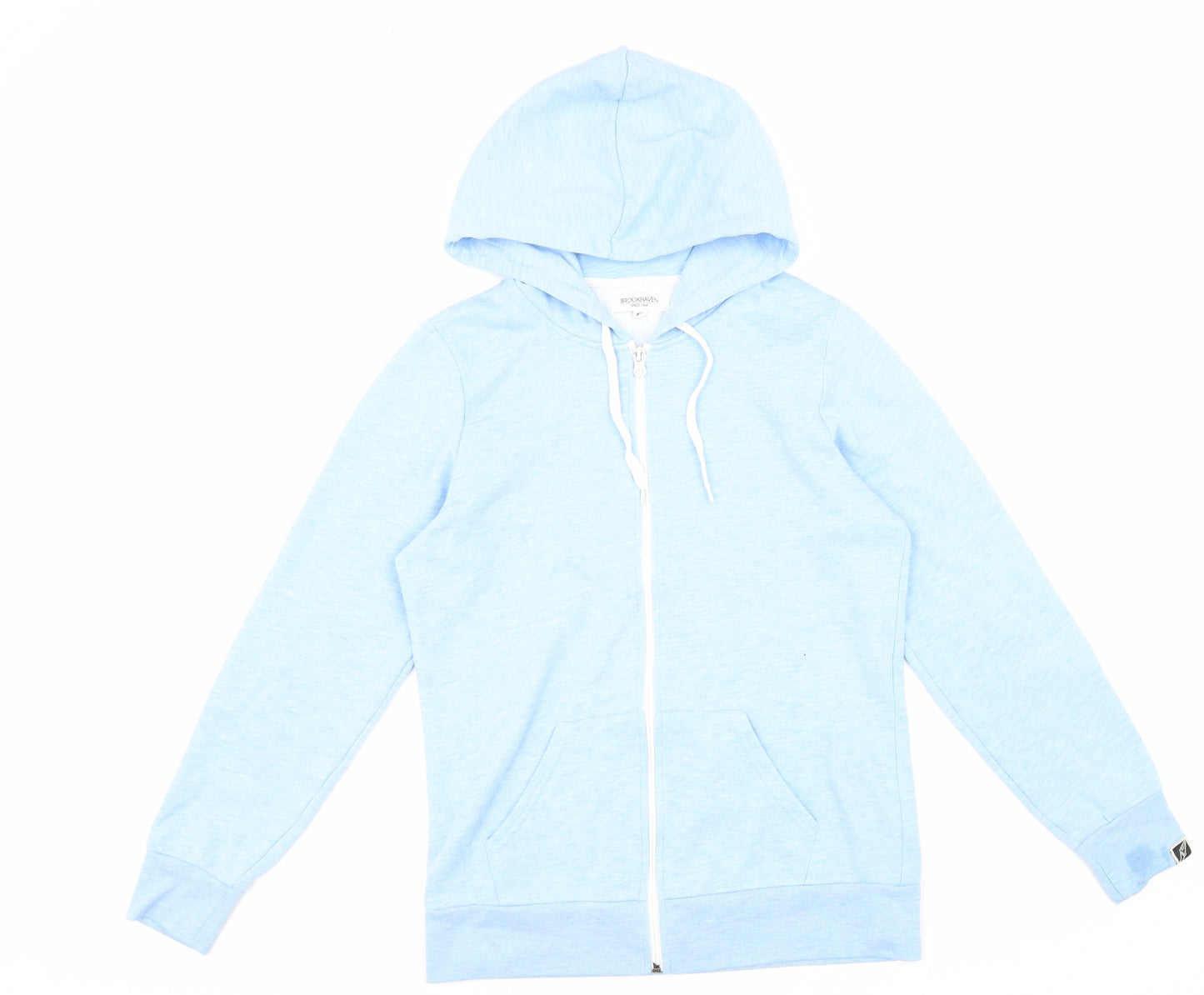Brookhaven Womens Blue Polyester Full Zip Hoodie Size 10 Zip