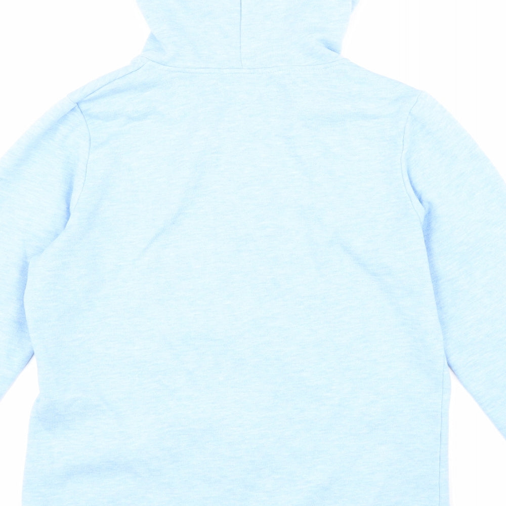 Brookhaven Womens Blue Polyester Full Zip Hoodie Size 10 Zip