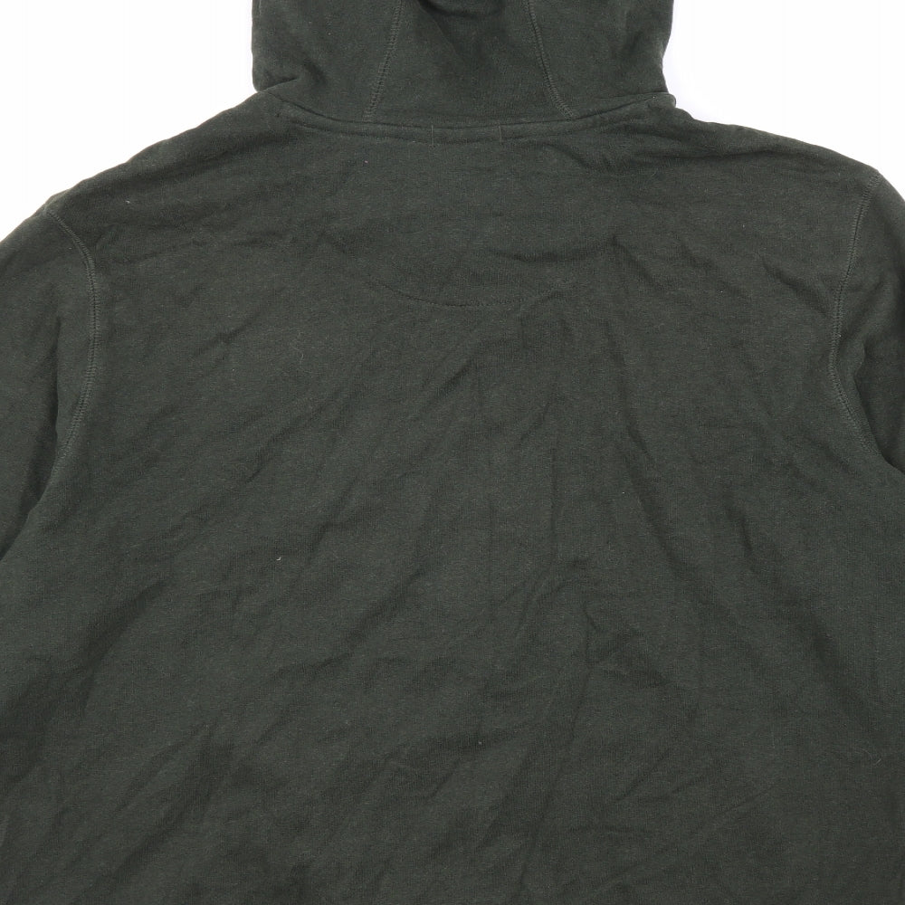 F&F Mens Green Cotton Pullover Hoodie Size XL