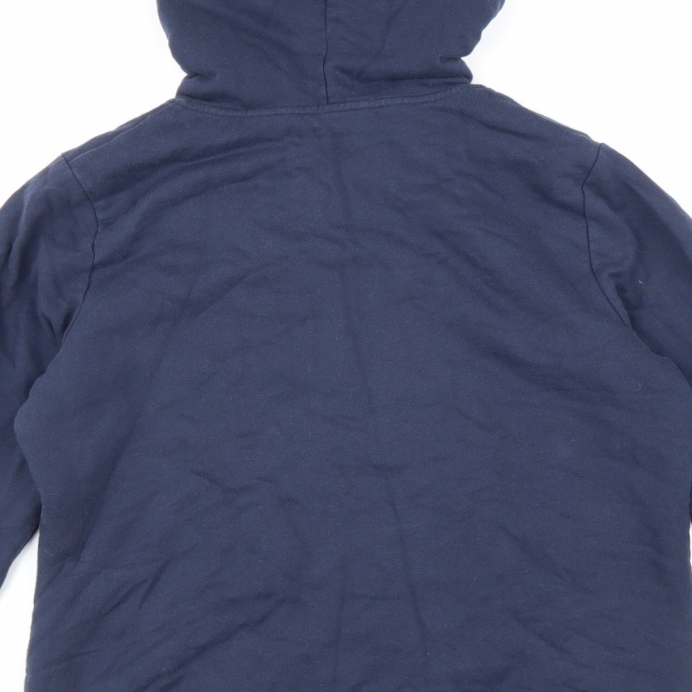Boden Womens Blue Cotton Full Zip Hoodie Size 10 Zip