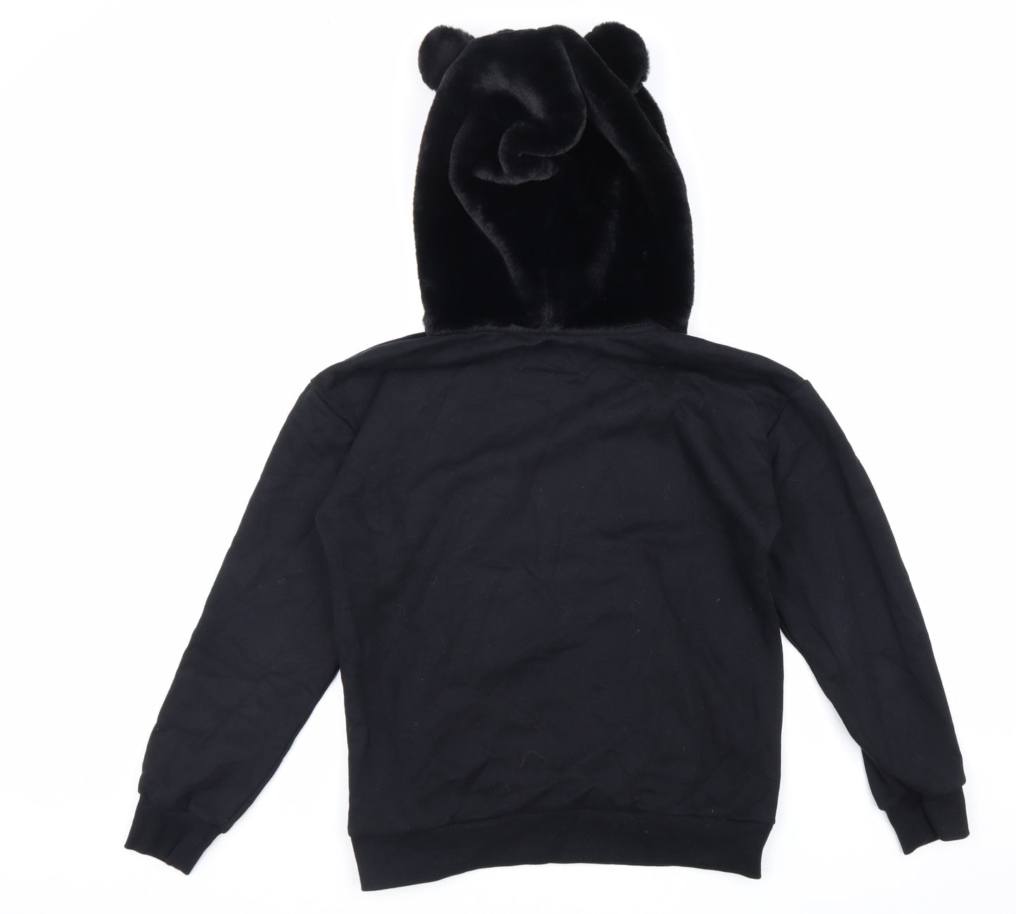 Mini Cream Womens Black Cotton Pullover Hoodie Size M Pullover
