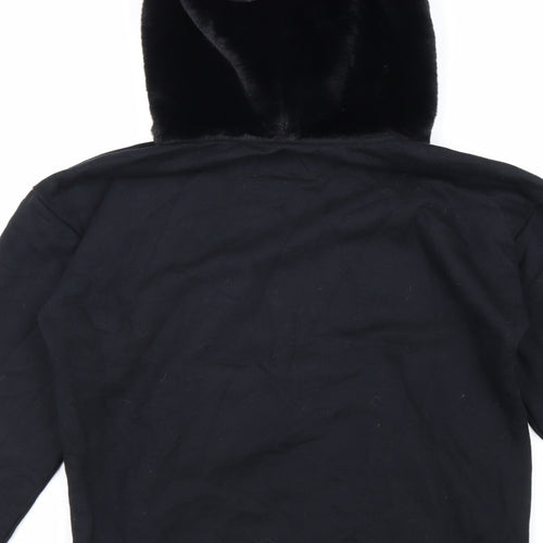 Mini Cream Womens Black Cotton Pullover Hoodie Size M Pullover