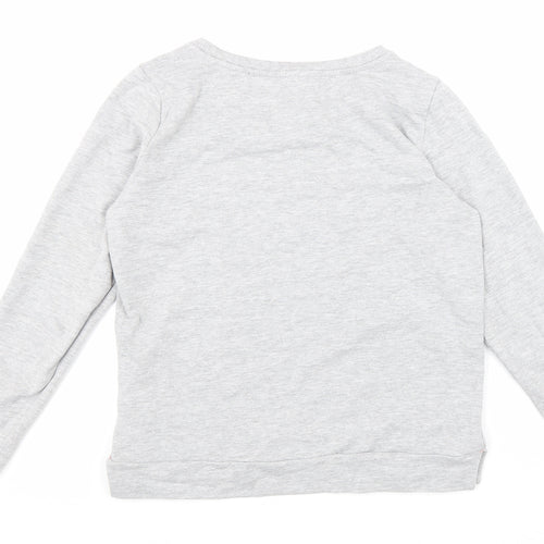 Avenue Womens Grey Cotton Full Zip Sweatshirt Size 8 Pullover - Love