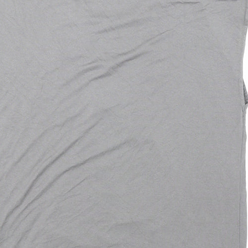 Max Studio Womens Grey Viscose Basic T-Shirt Size M Scoop Neck
