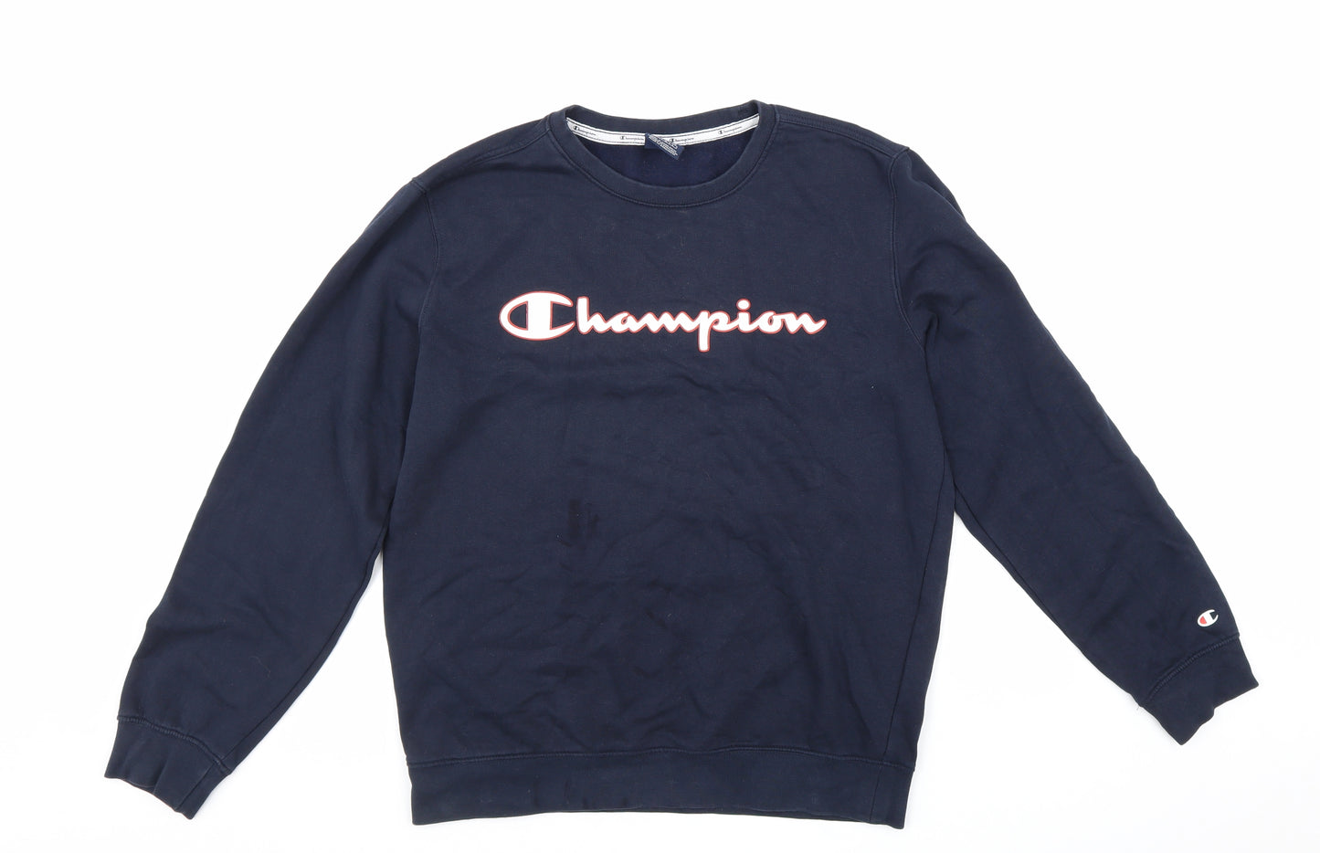 Champion Mens Blue Cotton Pullover Sweatshirt Size M