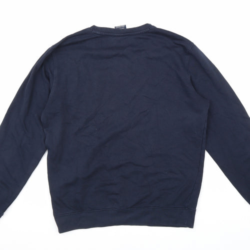 Champion Mens Blue Cotton Pullover Sweatshirt Size M
