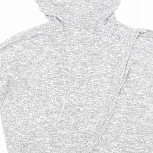Papaya Womens Grey Round Neck Viscose Pullover Jumper Size 8 - Beautiful