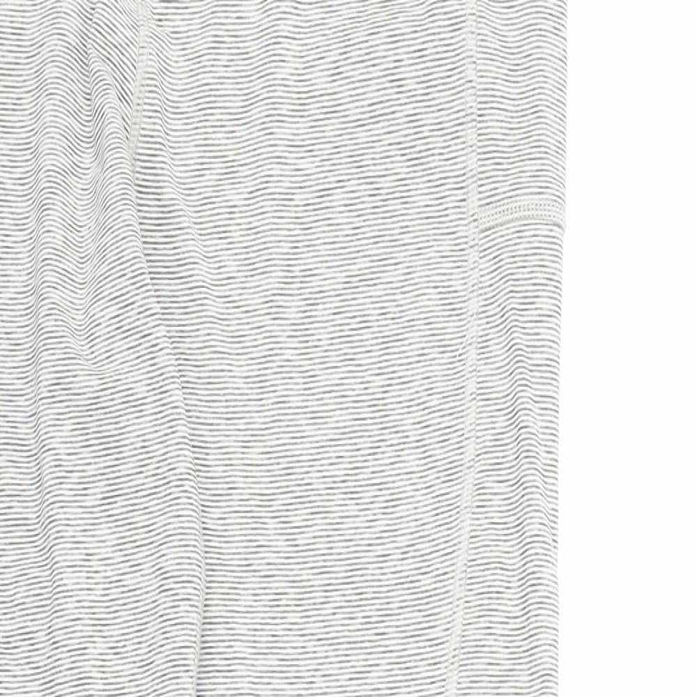 TU Womens Grey Striped Polyester Jogger Leggings Size 14 L27 in