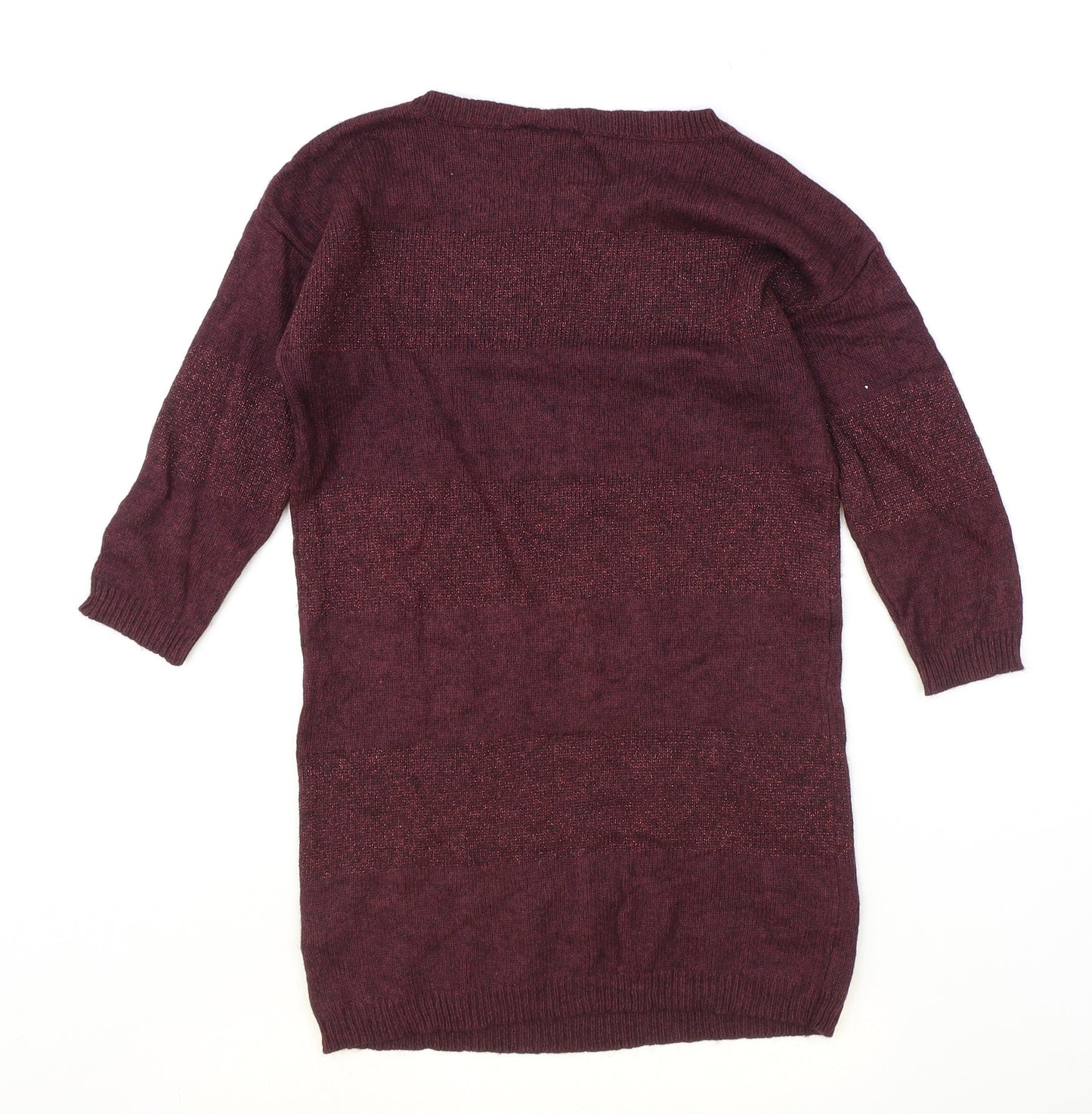 NEXT Womens Red Boat Neck Viscose Pullover Jumper Size 8