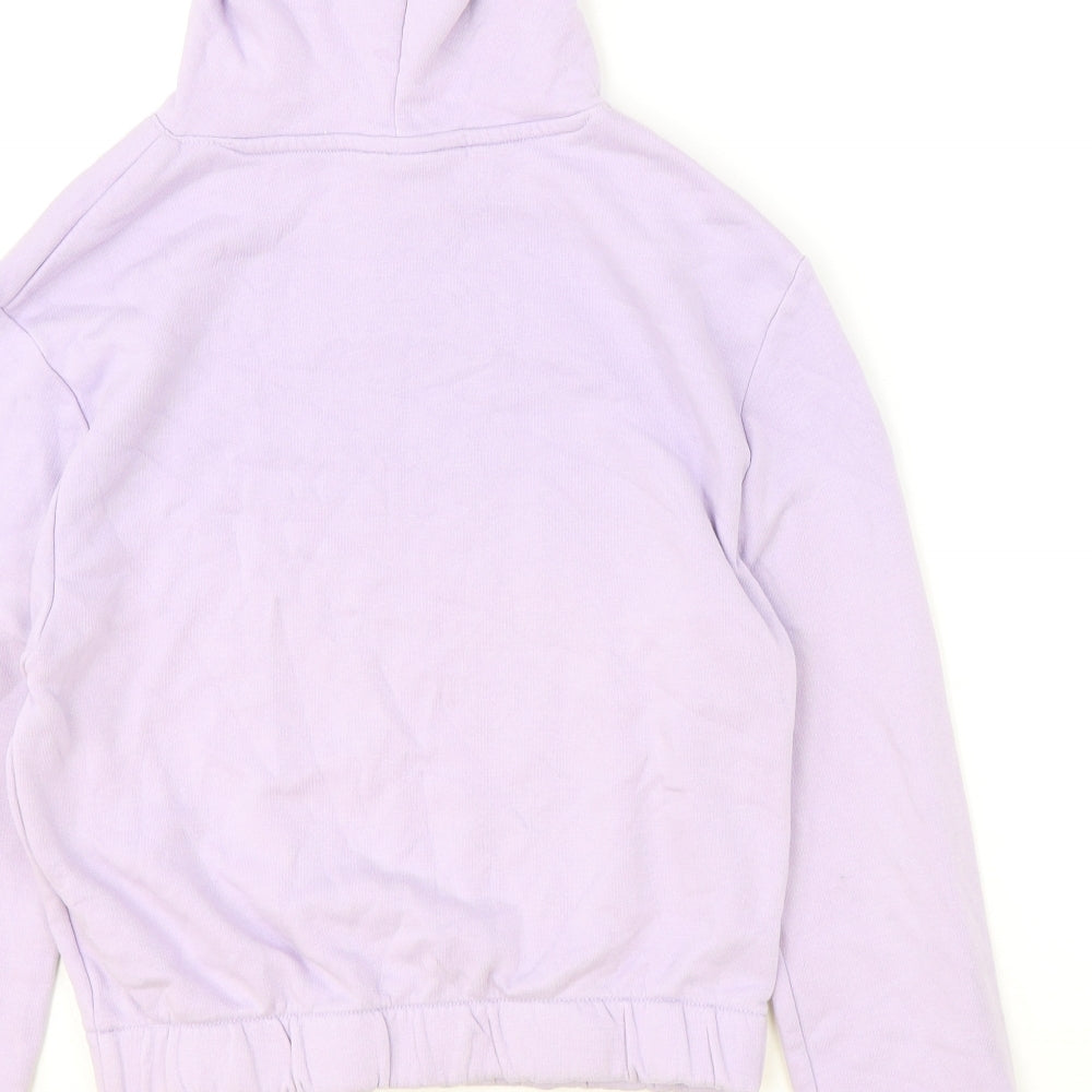 H&M Girls Purple Cotton Pullover Hoodie Size 11-12 Years Pullover