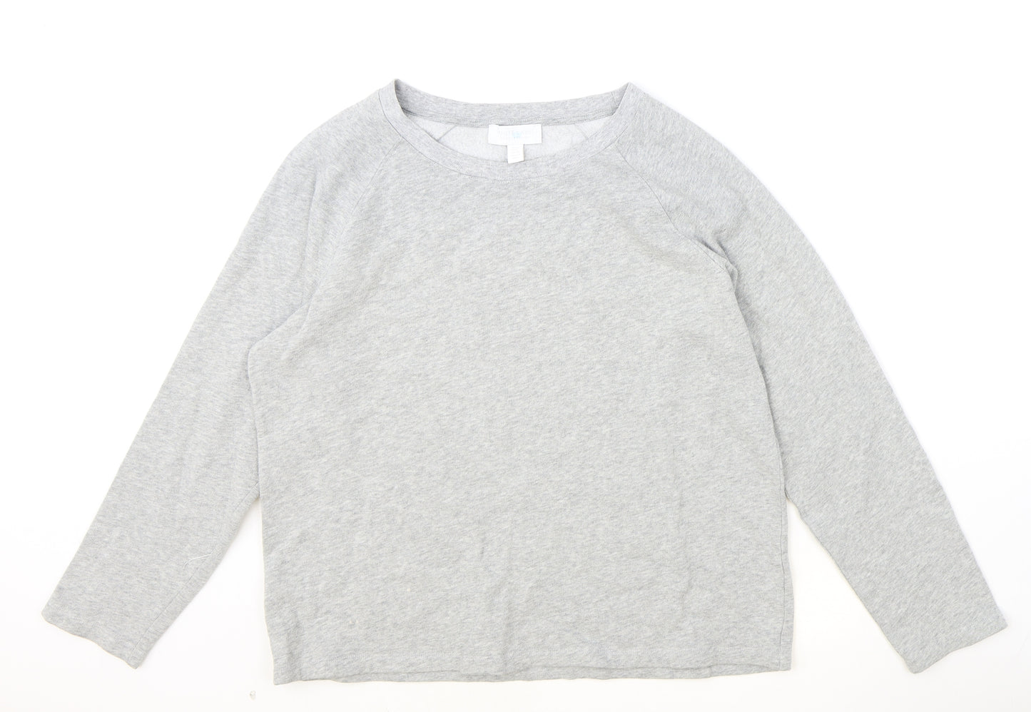 White label Womens Grey Cotton Pullover Sweatshirt Size 12 Pullover