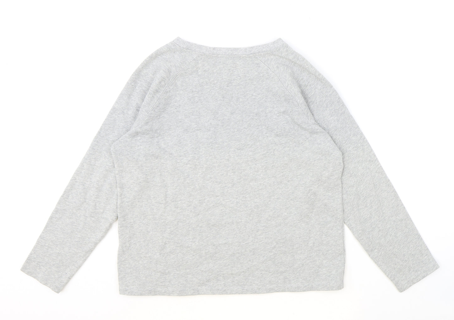 White label Womens Grey Cotton Pullover Sweatshirt Size 12 Pullover