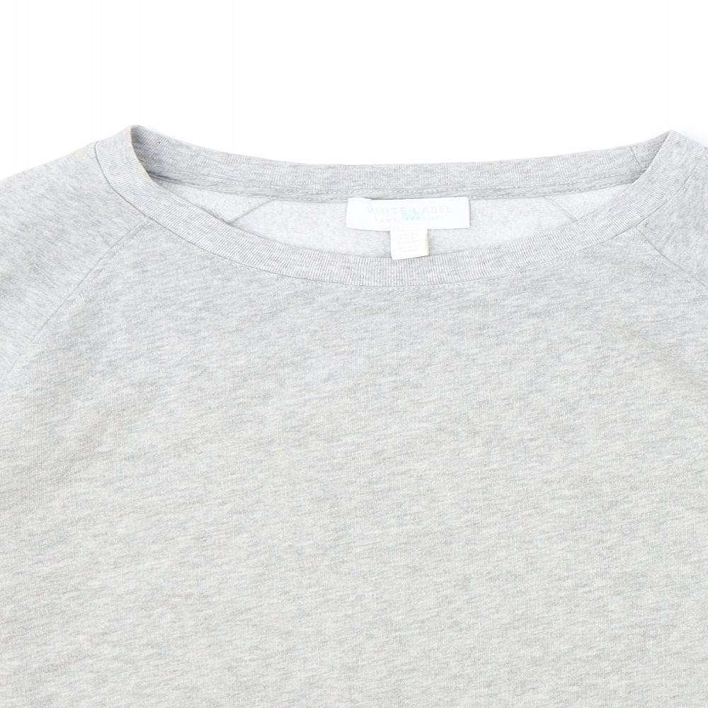 White label Womens Grey Cotton Pullover Sweatshirt Size 12 Pullover