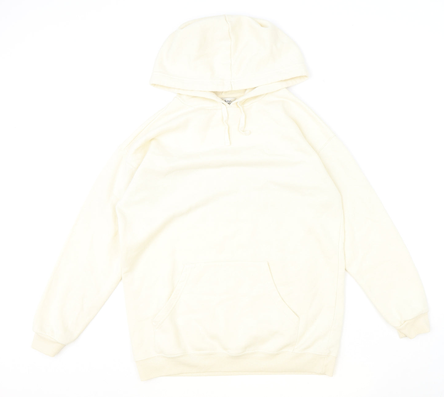 Miss Selfridge Womens Beige Cotton Pullover Hoodie Size S Pullover