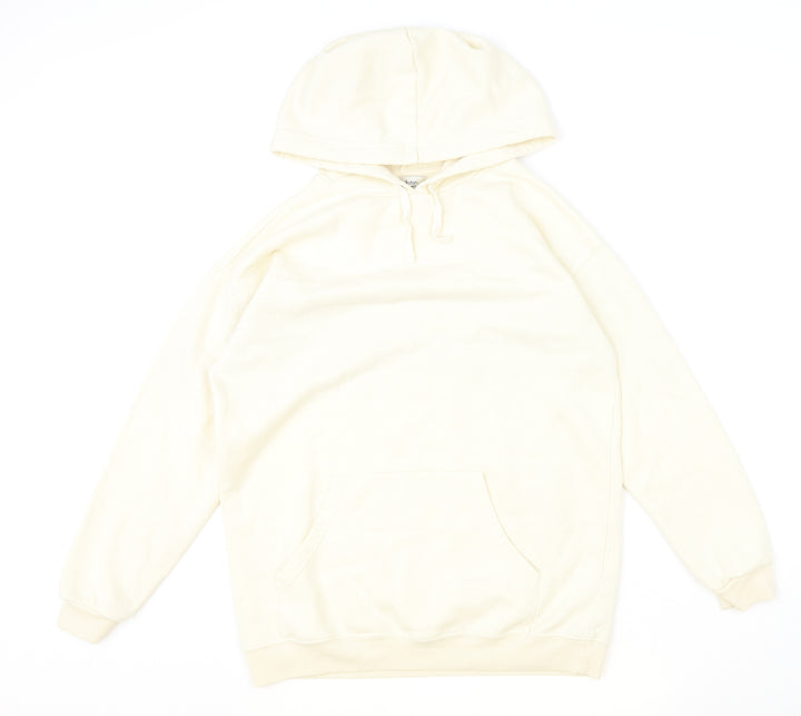 Miss Selfridge Womens Beige Cotton Pullover Hoodie Size S Pullover