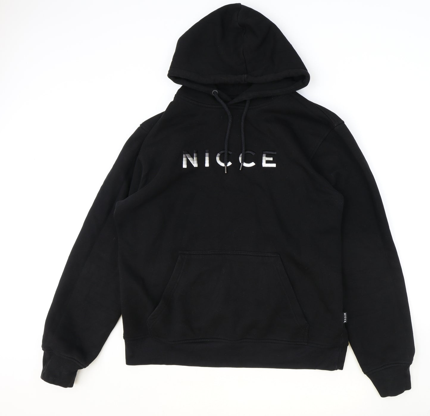 NICCE Womens Black Cotton Pullover Hoodie Size XL Pullover