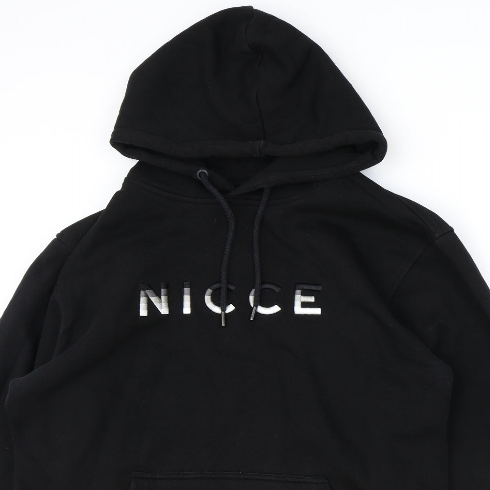 NICCE Womens Black Cotton Pullover Hoodie Size XL Pullover