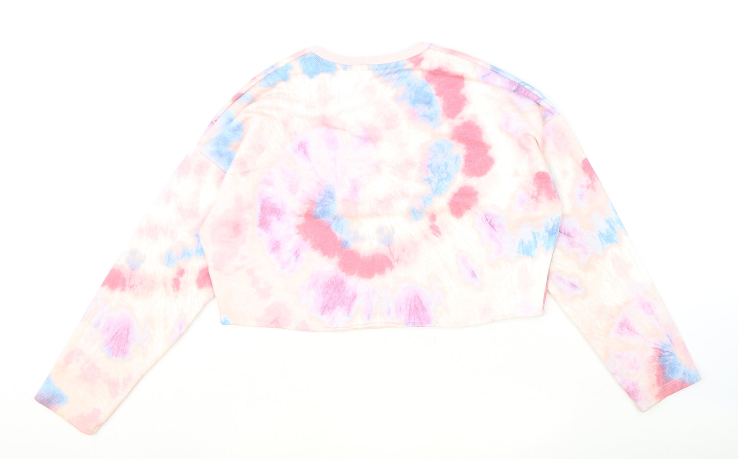 F&F Girls Multicoloured Geometric Cotton Pullover Sweatshirt Size 11-12 Years Pullover - Tie Dye