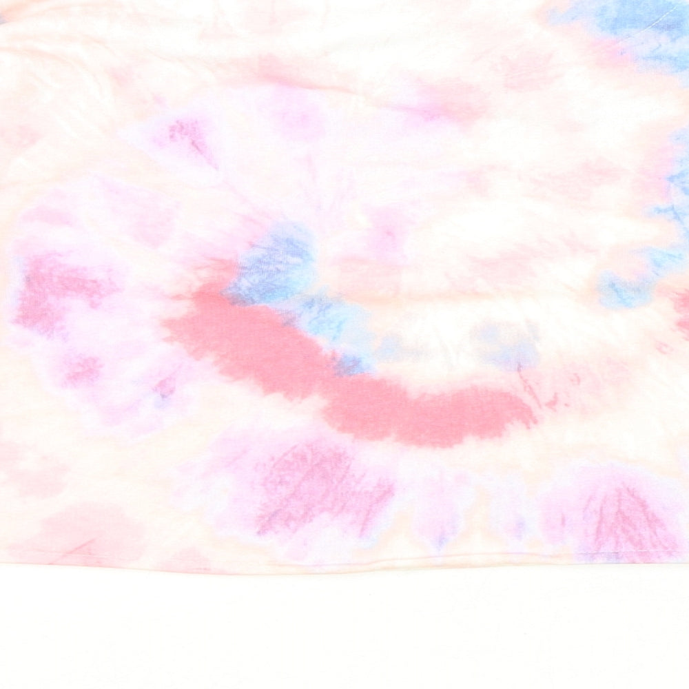 F&F Girls Multicoloured Geometric Cotton Pullover Sweatshirt Size 11-12 Years Pullover - Tie Dye