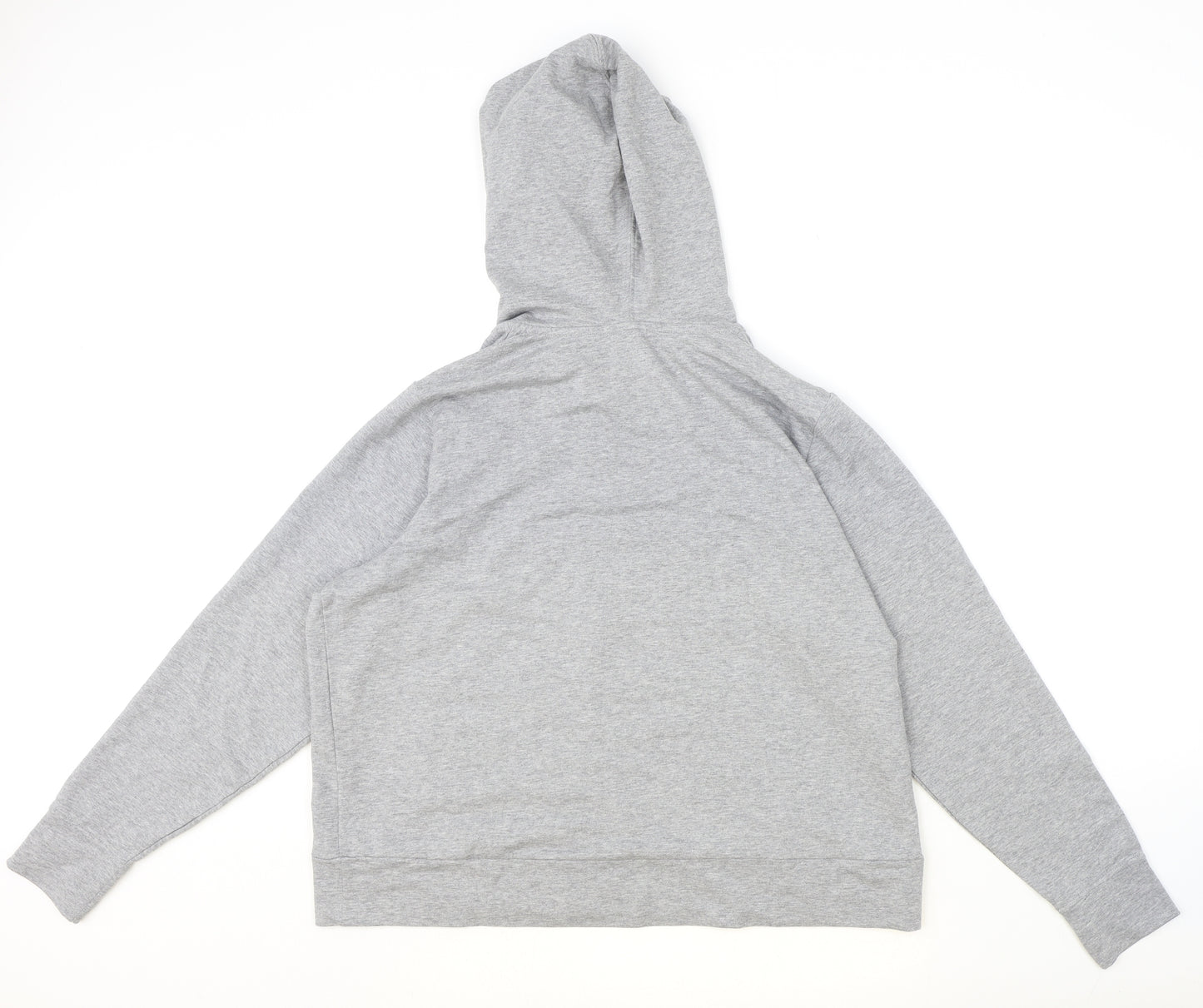 Marks and Spencer Womens Grey Cotton Full Zip Hoodie Size 18 Zip