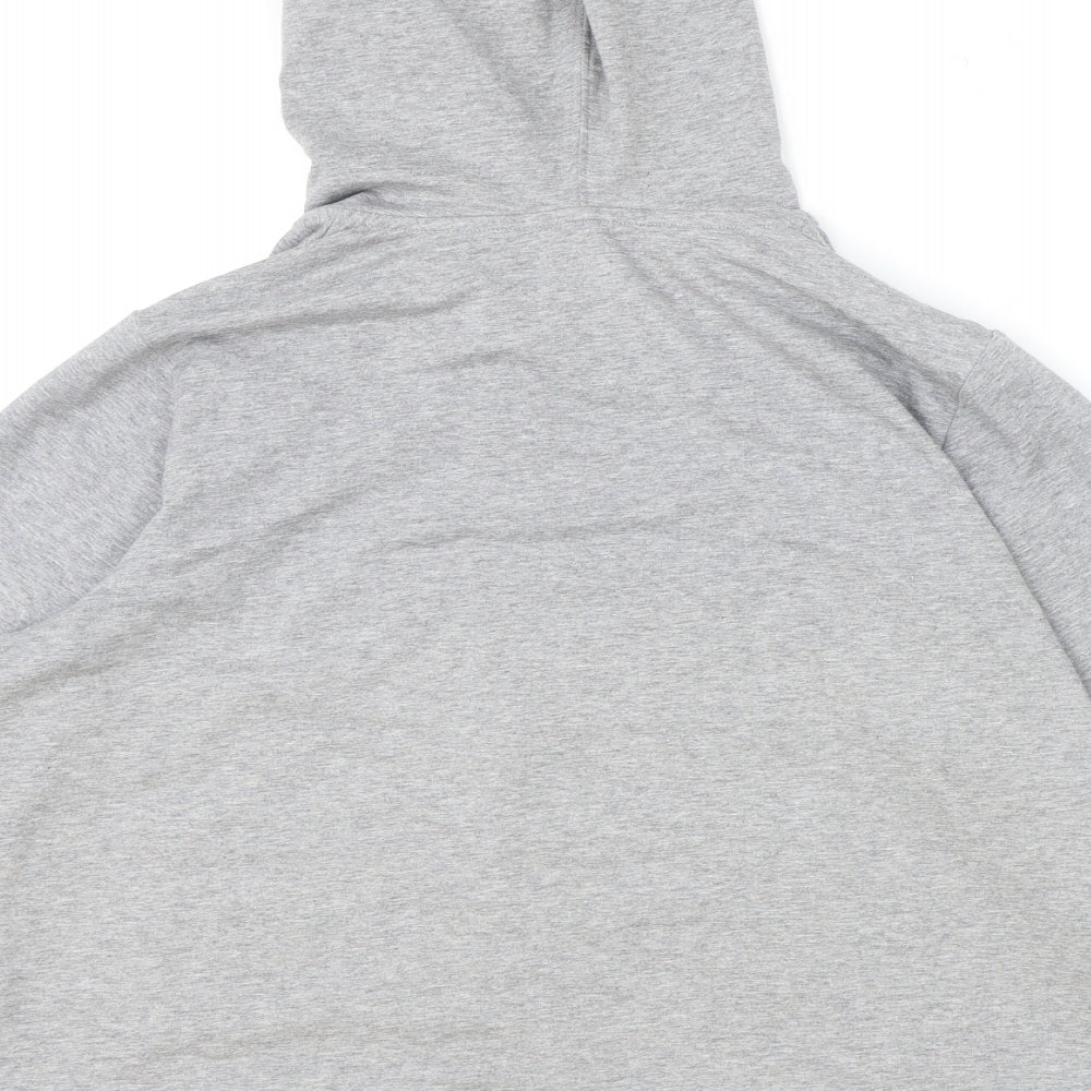Marks and Spencer Womens Grey Cotton Full Zip Hoodie Size 18 Zip