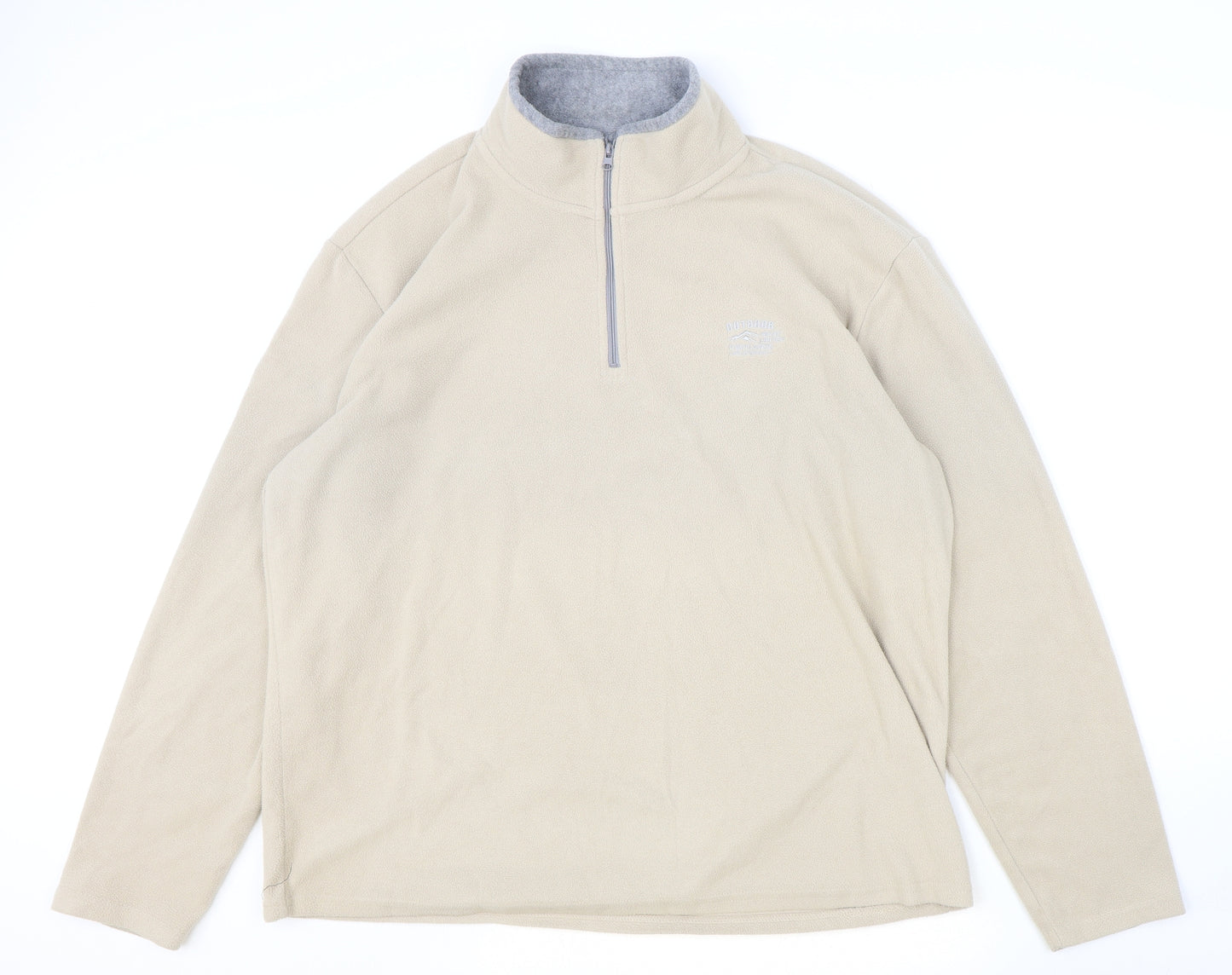 Atlas Mens Beige Polyester Pullover Sweatshirt Size 2XL
