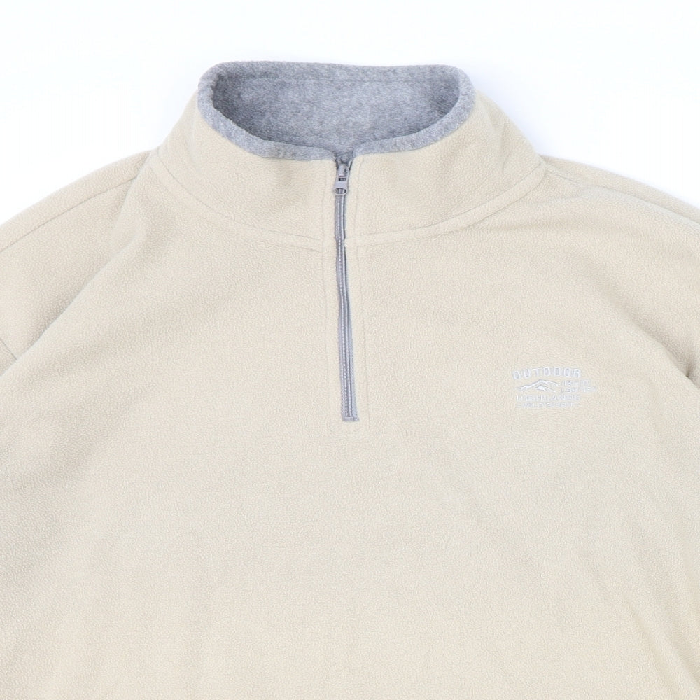 Atlas Mens Beige Polyester Pullover Sweatshirt Size 2XL
